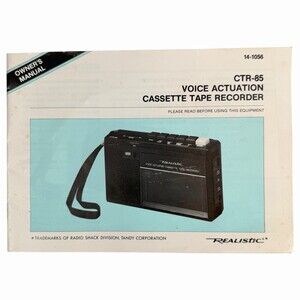 Realistic CTR-85 Owners Manual Radio Shack Tandy 14-1056
